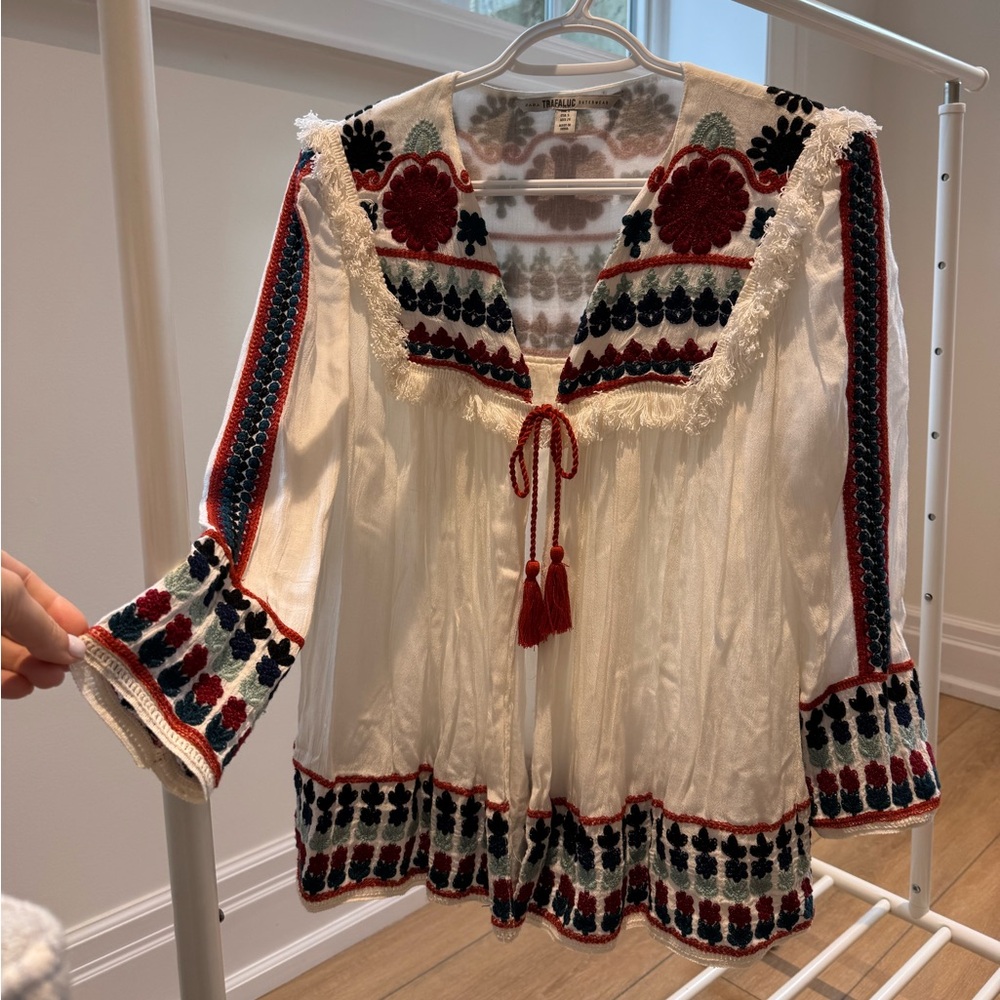Zara boho tie cardigan